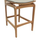 Ver imagem 7 de Banqueta Alta Bistrô Apollo Encosto Telinha Natural e Assento Anatômico - Natural Estofado Linho Beg