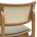 Ver mais imagens de Banqueta Alta Bistrô Apollo Encosto Telinha Natural e Assento Anatômico - Natural Estofado Linho Beg