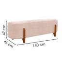 Ver imagem 3 de Puff Recamier Organico Imperial 140 cm Linho Rose Impo