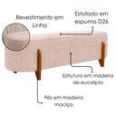Ver imagem 4 de Puff Recamier Organico Imperial 140 cm Linho Rose Impo