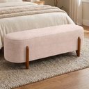 Ver imagem 2 de Puff Recamier Organico Imperial 140 cm Linho Rose Impo