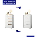 Ver imagem 3 de Cômoda Sole 4 Gavetas Branco/freijó - Móveis Albatroz