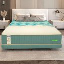 Ver imagem 1 de Cama Box Conjugado Queen com Colchão 158x61x198 Biosoft Gazin Cr35295 Turquesa