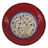 Centro De Mesa Turco Pintado De Cerâmica Vermelho 30Cm - 1