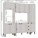 Ver imagem 3 de Cozinha Modulada Completa Americana com Torre Forno e Micro e Paneleiro