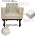 Ver imagem 4 de Poltrona Decorativa Classic Pés Luiz Xv Linho Bege - Amarena Móveis