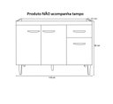 Ver imagem 4 de Gabinete de Cozinha Aurora 120cm Freijó/Cinza s/Tampo - Nathan