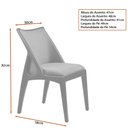 Ver imagem 2 de Cadeira para Mesa de Jantar Crow 50cm Madeira Maciça | Linho Cinza - Sallar Home