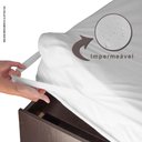 Ver imagem 2 de Protetor Capa De Colchão Casal Impermeável com Elástico 188 x 138cm 100% Poliéster Branco