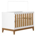 Ver imagem 2 de Berço Americano Flip Branco Acetinado Savana Reller e Cômoda Infantil Americano Brando Hp e Colch