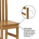 Ver imagem 5 de Conjunto Mesa 180cm Retangular e 8 Cadeiras de Madeira Maciça para Área Gourmet Monza