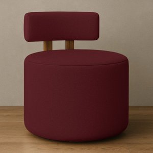 Poltrona Decorativa Organica Almyra - Tecido Boucle - Bordo