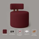 Ver imagem 5 de Poltrona Decorativa Organica Almyra - Tecido Boucle - Bordo