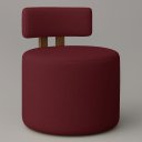 Ver imagem 2 de Poltrona Decorativa Organica Almyra - Tecido Boucle - Bordo