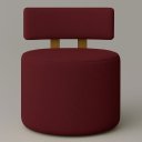 Ver imagem 3 de Poltrona Decorativa Organica Almyra - Tecido Boucle - Bordo