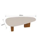 Ver imagem 3 de Mesa para Sala de Jantar Isis Orgânica 2,00m Off White Cinamomo - Leifer
