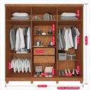 Ver imagem 2 de Guarda Roupa Casal 06 Portas Portugal Cinamomo/ Off White Imop