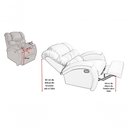 Ver imagem 5 de Poltrona Cadeira Reclinável Imperial Zero Wall Courissimo Império Caramelo
