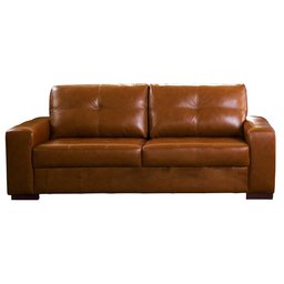 Sofá Decorativo 2 Lugares Turim 200cm Couro Conhaque G58 - Gran Belo - 2