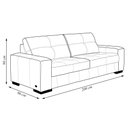 Ver imagem 4 de Sofá Decorativo 2 Lugares Turim 200cm Couro Conhaque G58 - Gran Belo