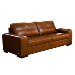 Sofá Decorativo 2 Lugares Turim 200cm Couro Conhaque G58 - Gran Belo - 6