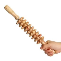 Rolo Bastão Massageador Manual Espiga Madeira Maderoterapia Corporal - 1