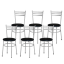 Ver imagem 1 de 6 Cadeiras Epoxi Cinza para Cozinha:preto