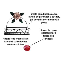 Porta Shampoo Rústico em Ferro Várias Cores:rosa - 3