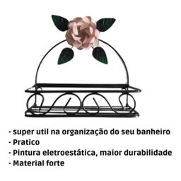 Porta Shampoo Rústico em Ferro Várias Cores:rosa - 4