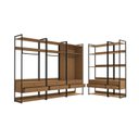 Ver imagem 2 de Kit Dormitório 2 Portas 10 Gavetas e Cabideiros Industrial Marrom/Canela/Preto Fosco