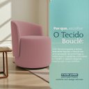 Ver mais imagens de Poltrona Aura Decorativa Orgânica Bouclé Premium de Luxo para Sala Quarto Recepção Design Escultural