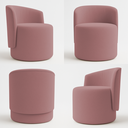 Ver imagem 6 de Poltrona Aura Decorativa Orgânica Bouclé Premium de Luxo para Sala Quarto Recepção Design Escultural