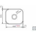 Ver imagem 2 de Cuba de Embutir Tramontina Lavínia 40 Bl Polido 40x34 Cm Aço Inox