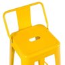 KIT - 4 x banquetas altas Iron Tolix com encosto - Industrial - Vintage - Amarelo - 4