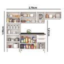 Ver imagem 2 de Cozinha Completa 4 Peças 13 Portas 2 Gavetas com Tampo Tarsila Itatiaia