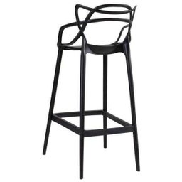 Kit - 6 X Banquetas Altas Masters Allegra - Preto - 4