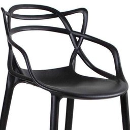 Kit - 6 X Banquetas Altas Masters Allegra - Preto - 5