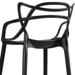 Kit - 6 X Banquetas Altas Masters Allegra - Preto - 6