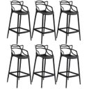 Ver imagem 2 de Kit - 6 X Banquetas Altas Masters Allegra - Preto