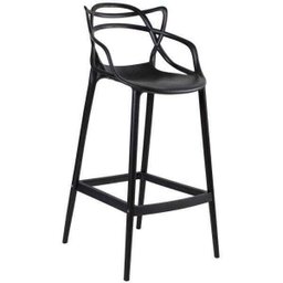Kit - 6 X Banquetas Altas Masters Allegra - Preto - 2