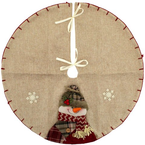 Saia Para Árvore de Natal Temática Boneco de Neve 60cm