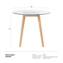 Ver imagem 7 de Mesa Redonda com Tampo de Vidro Leda - 80cm