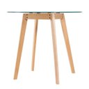 Ver imagem 2 de Mesa Redonda com Tampo de Vidro Leda - 80cm
