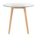 Ver imagem 3 de Mesa Redonda com Tampo de Vidro Leda - 80cm