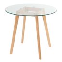 Ver imagem 1 de Mesa Redonda com Tampo de Vidro Leda - 80cm