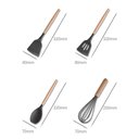 Ver imagem 3 de Kit Utensílios de Silicone para Cozinha 11 Peças Preto