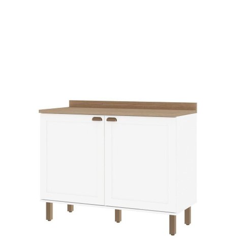Balcão com Tampo Cantinho do Café Iluminata Branco/Ebano