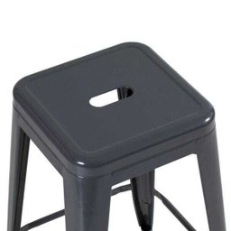 KIT - 2 x banquetas Iron Tolix - 66 cm - Industrial - Aço - Vintage - Cinza escuro - 3