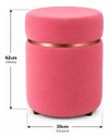 Ver imagem 2 de Puff Superior Rose Gold, Cor Rosa Antigo Veludo - Let Móveis