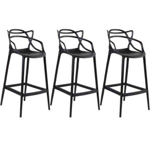 KIT - 3 x Banquetas altas Masters Allegra - Preto